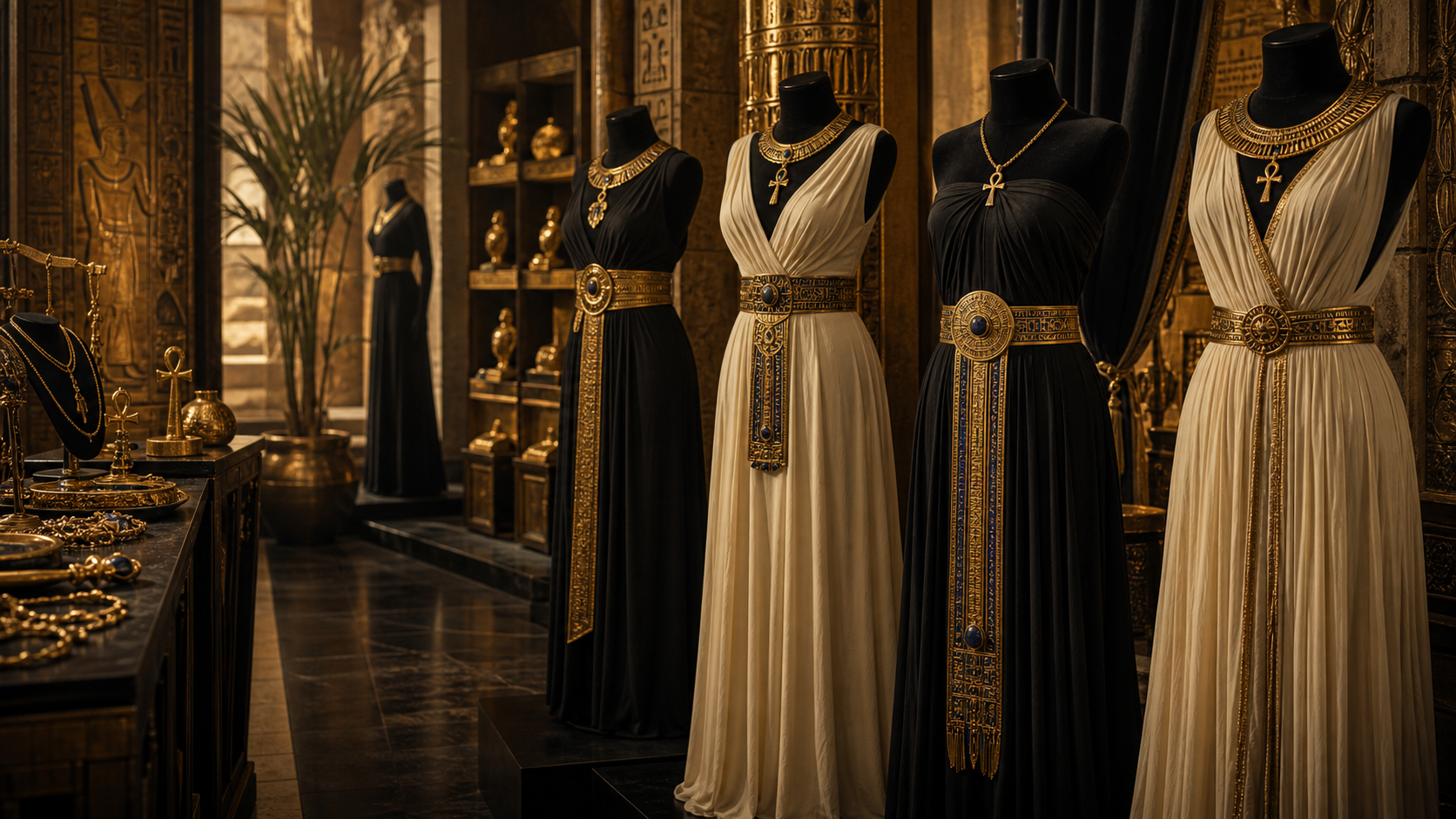 Banniere photorealiste Atelier Pharaon - Robe egyptienne