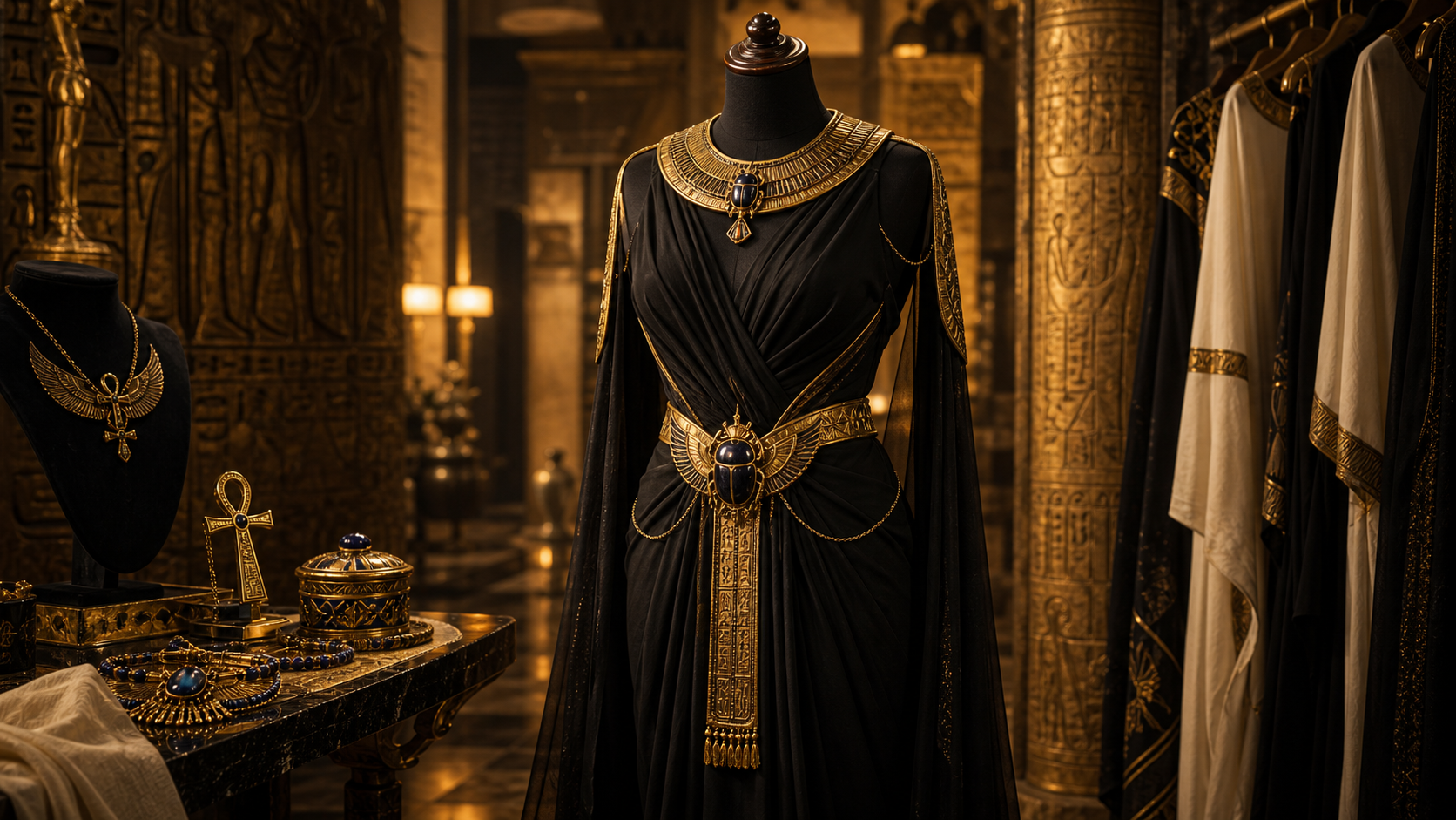 Banniere photorealiste Atelier Pharaon - Robe egyptienne