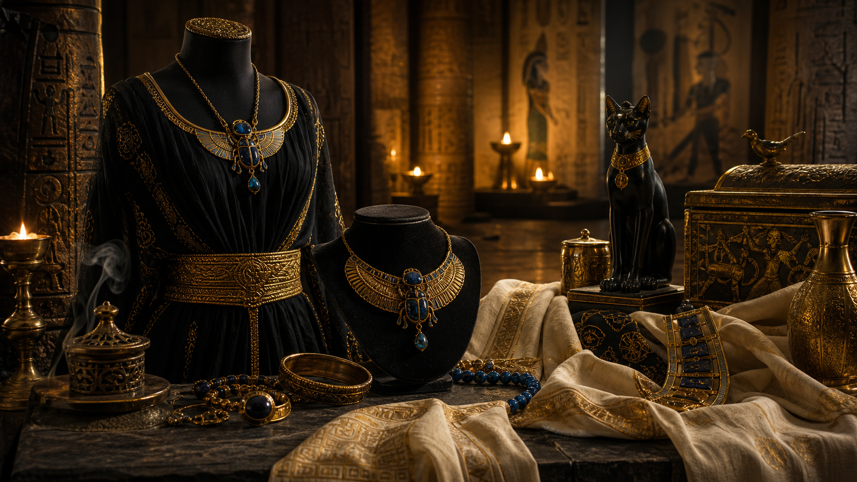 Banniere photorealiste Atelier Pharaon - Style pharaonique